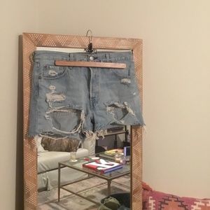 Levi 501 Shorts Distressed Light